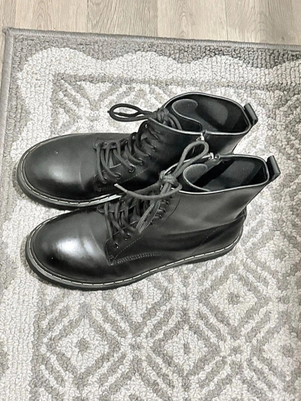 Letchia Black Combat Boots EU 39 US 8